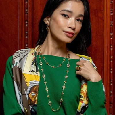 Mystic Eye Blue Labradorite Post Drop Earrings