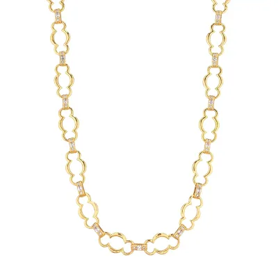 Maharani Clear Cubic Zirconia Chain Necklace