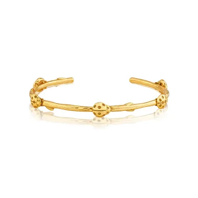 Meadow Ladybug Gold Cuff Petite