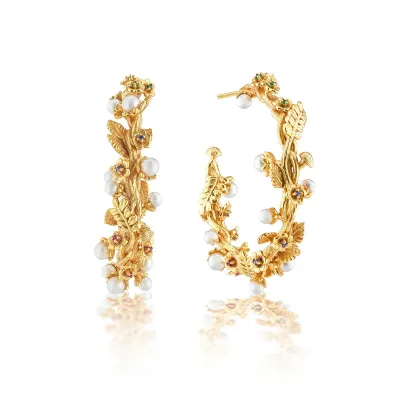 Meadow Pearl Hoop Earrings Grande