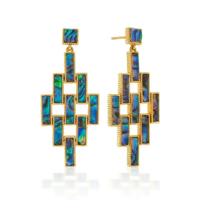 Pathway Abalone Post Drop Earrings