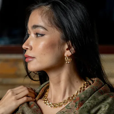 Pathway Gold Hoop Earrings