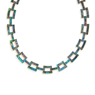 Pathway Abalone Link Necklace 17"
