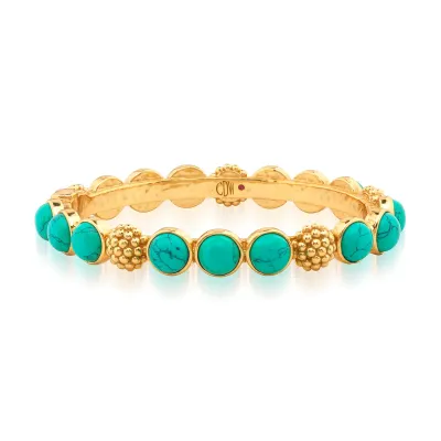 Berry Gem Turquoise Hinged Bangle