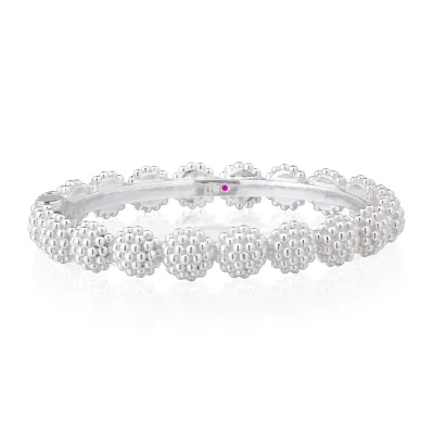Berry Silver Eternity Hinged Bangle