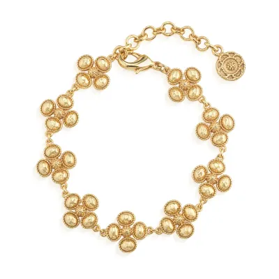 Berry Clover Gold Linear Bracelet 7"+2"