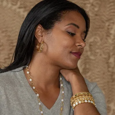 Berry Clear Cubic Zirconia Hoop Earrings