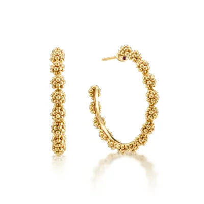 Berry Icon Gold Hoop Earrings