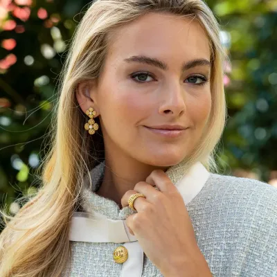 Berry Clover Mother of Pearl Convertible Duo Earrings