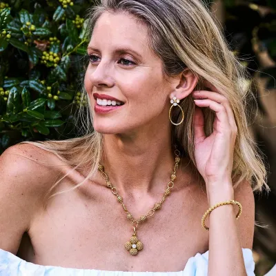 Berry Clover Mother of Pearl Teardrop Earrings