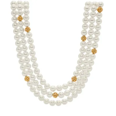 Berry & Bead Pearl Triple Strand Necklace 18"+2''