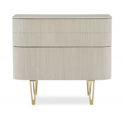 True Love Nightstand Matte Pearl, Whisper Of Gold