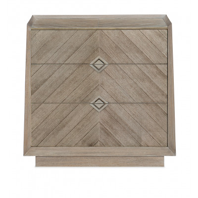 Crossed Purposes Nightstand Ash Driftwood, Sundance Gold