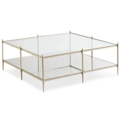 Perfectly Square Cocktail Table Neutral Metallic