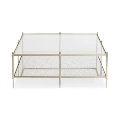 Perfectly Square Cocktail Table Neutral Metallic