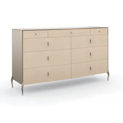 Dress To Impress Dresser Soft Silver Paint, Vanilla Cream