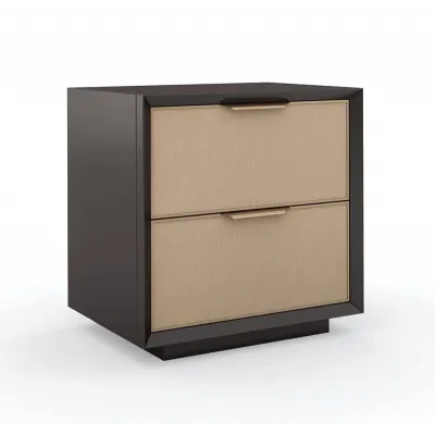 Double Wrap Nightstand Dark Chocolate, Champagne Gold