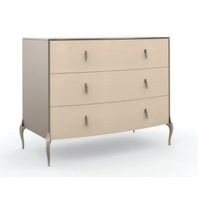 Good Impression Nightstand Soft Silver Paint, Vanilla Cream