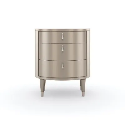 Bedside Beauty Nightstand Soft Silver Paint