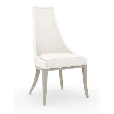 Tall Order Side Chair Soft Silver Paint