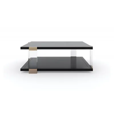 I'Ll Take The Corner Table Cocktail Table Tuxedo Black, Whisper Of Gold