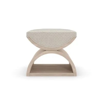 Open Enrollment Bench/Ottoman Woodland Gray, Majestic Gold