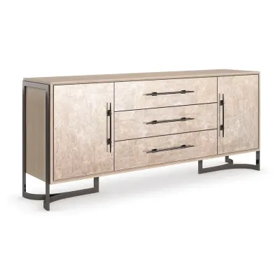 Foiled Again Sideboard/Buffet Woodland Gray, Amber Silverleaf, Deep Bronze
