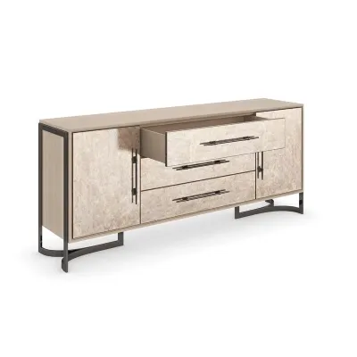 Foiled Again Sideboard/Buffet Woodland Gray, Amber Silverleaf, Deep Bronze