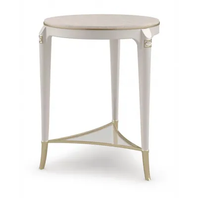 Matched Up End/Side Table Dreamy Burl, Stardust, Platinum