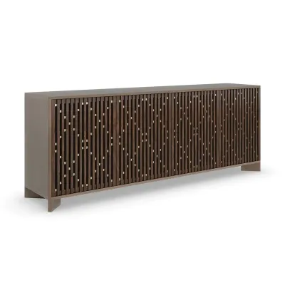 Diamond In The Rough Entertainment Brushed Antique Brass Paint, Rich Walnut, Whisper Of Gold
