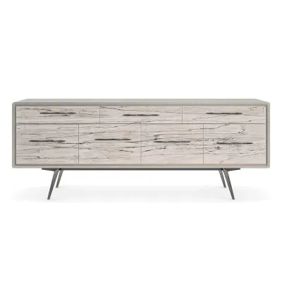 Highs And Lows Sideboard/Buffet Snowcap Organic, Deep Bronze, Matte Pearl