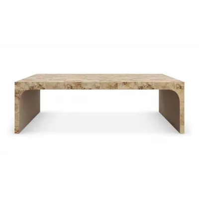 Burlesque Cocktail Table Mappa Burl, Brazen Bronze Leaf