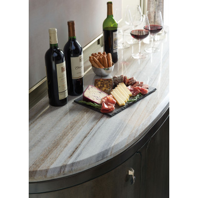Serve Yourself Sideboard/Buffet Charcoal Anegre, Seal Skin, Whisper Of Gold