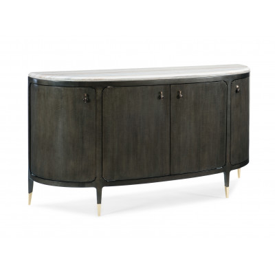 Serve Yourself Sideboard/Buffet Charcoal Anegre, Seal Skin, Whisper Of Gold