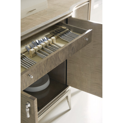 May I Serve You Sideboard/Buffet Moonlit Sand, Soft Silver Leaf