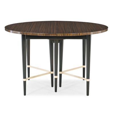 Just Short Of It Dining Table Saddle, Black Saddle, Neutral Metallic