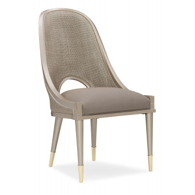 Cane I Join You Dining Chair Neutral Metallic