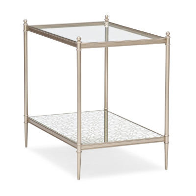 Perfectly Adaptable End/Side Table Neutral Metallic