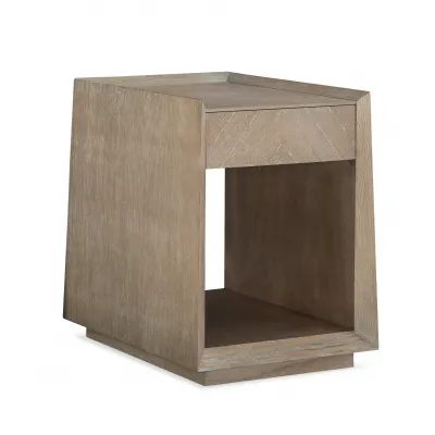 Bridges End/Side Table Ash Driftwood, Sundance Gold