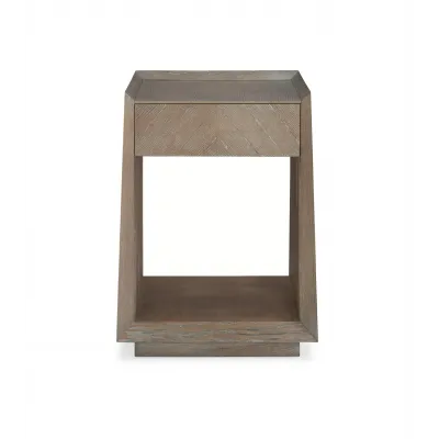 Bridges End/Side Table Ash Driftwood, Sundance Gold