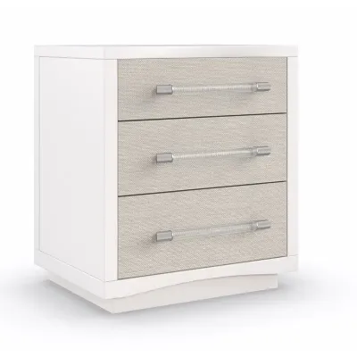 Clarity Nightstand Sun-Kissed Silver, Pearly White