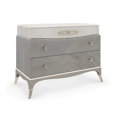 Vibrato Nightstand Cappuccino, Sparkling Argent