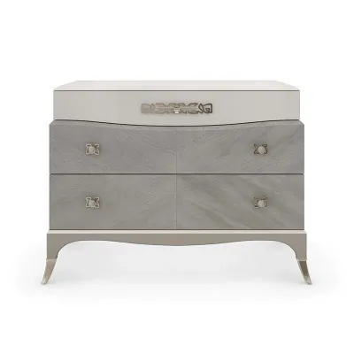Vibrato Nightstand Cappuccino, Sparkling Argent