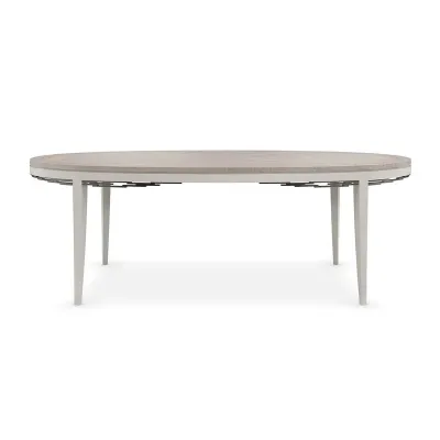 Coronet Dining Table Chinchilla, Crème De La Crème, Soft Silver Paint, Deep Bronze