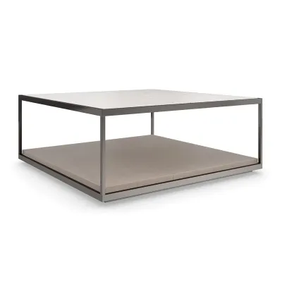 Cartesian Cocktail Table Deep Bronze, Woodland Gray