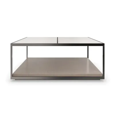 Cartesian Cocktail Table Deep Bronze, Woodland Gray