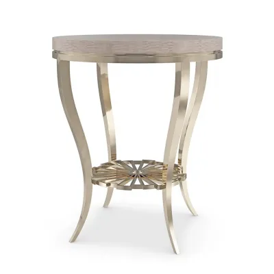 Plie' End/Side Table Chinchilla, Whisper Of Gold