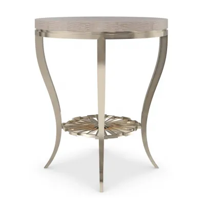 Plie' End/Side Table Chinchilla, Whisper Of Gold