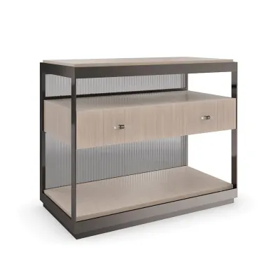 Falling Waters End/Side Table Woodland Gray, Deep Bronze