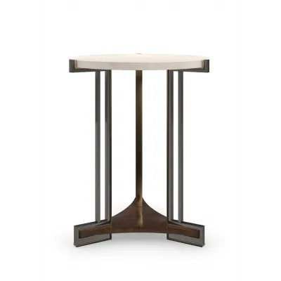 Key Element End/Side Table Soft Silver Leaf, Rich Walnut, Deep Bronze, Platinum Gold